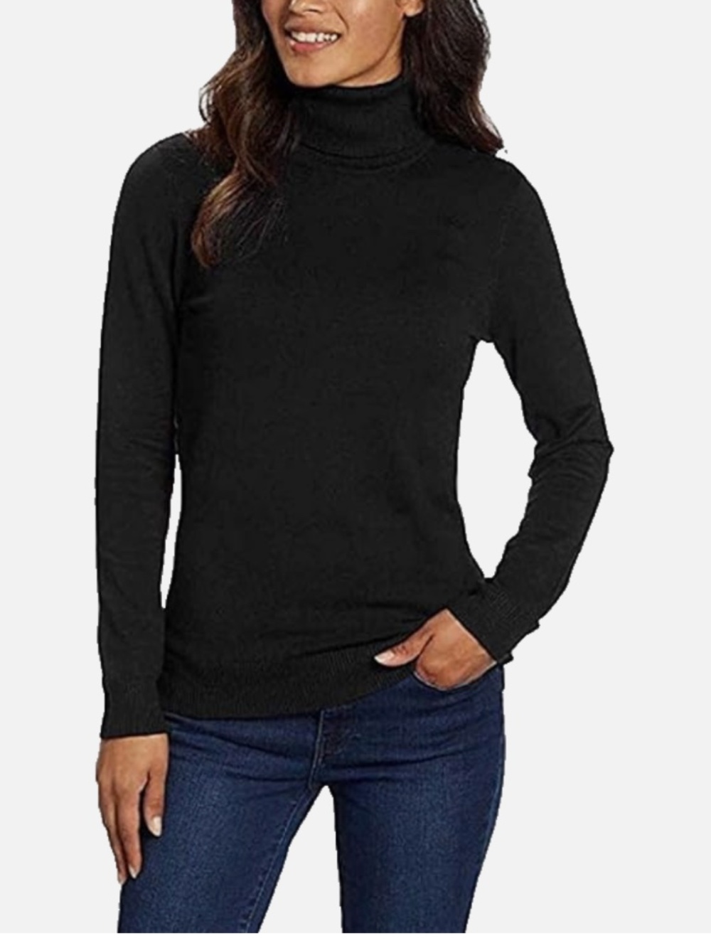 Andrew Marc Women's Turtleneck Ladies Sweater Black MEDIUM